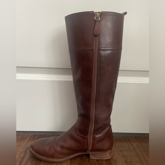 Tory Burch Kiernan Tall Brown Riding Boots Size 8 - Picture 6 of 13